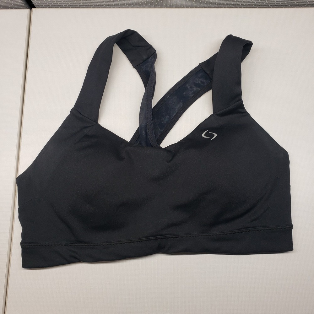 Brooks Size M Sports Bra Black Uplift Crossback Wireless 300616
